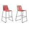 Armen Living Shasta 30" Outdoor Metal and Brick Red Rope Stackable Barstool, PK2 LCSTBABLBRK30 - alternate 1